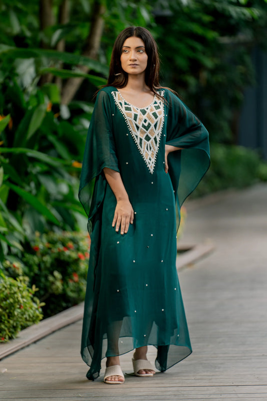 Emerald Mosaic - Long Kaftan