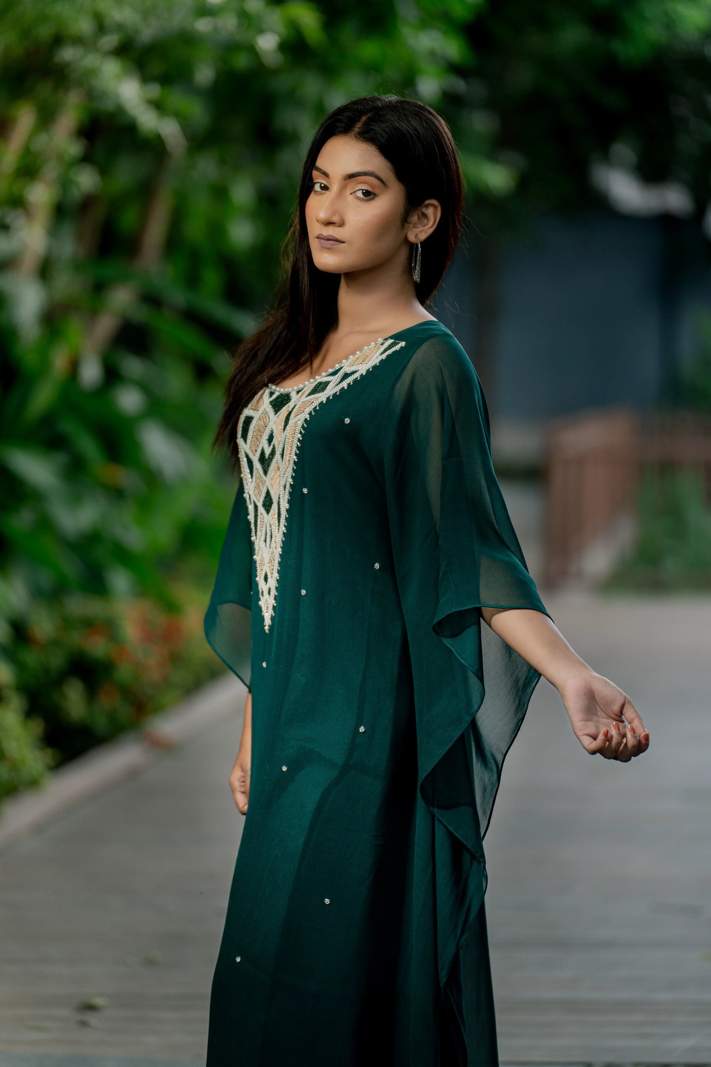 Emerald Mosaic - Long Kaftan