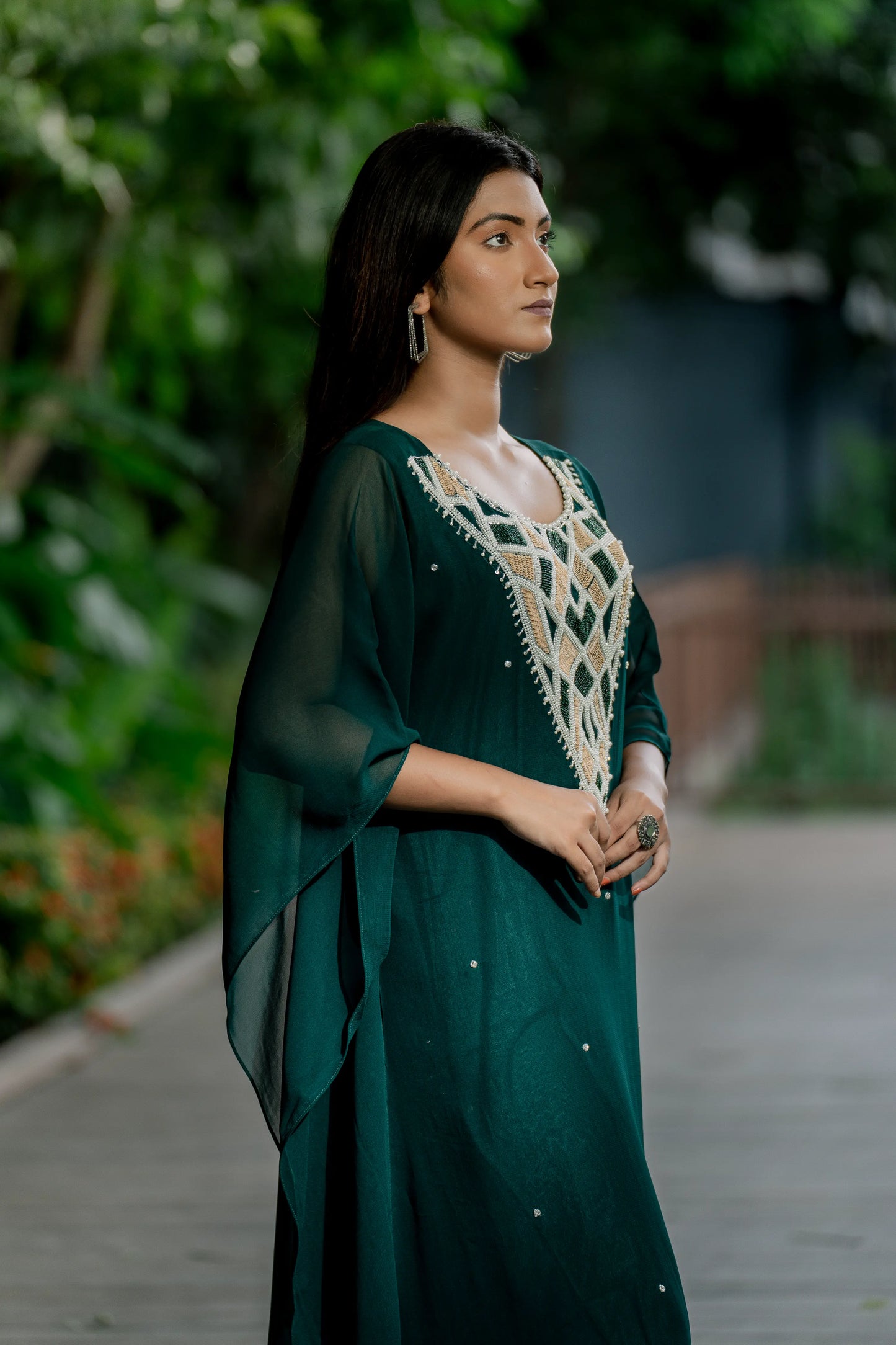 Emerald Mosaic - Long Kaftan