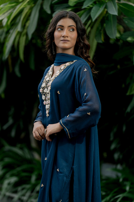 Midnight Elegance - Kurta Set