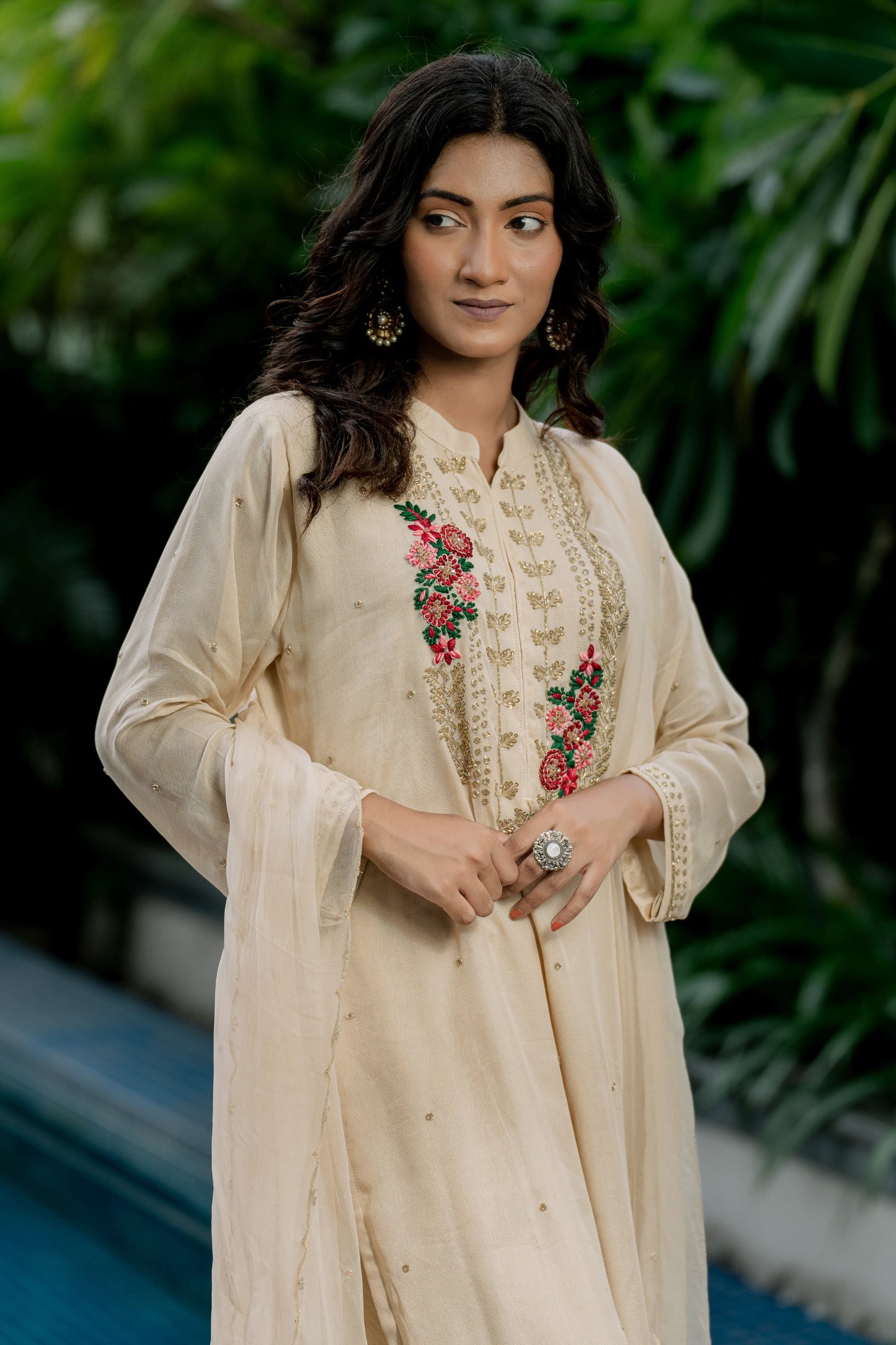 Ivory Bloom - Kurta Set