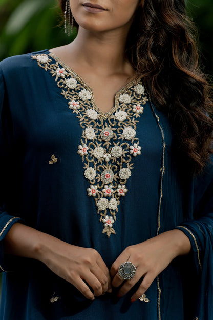 Midnight Elegance - Kurta Set