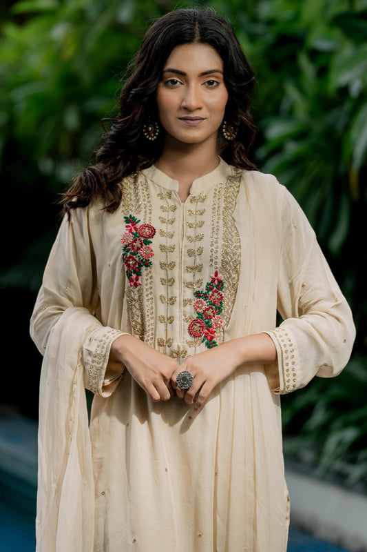 Ivory Bloom - Kurta Set