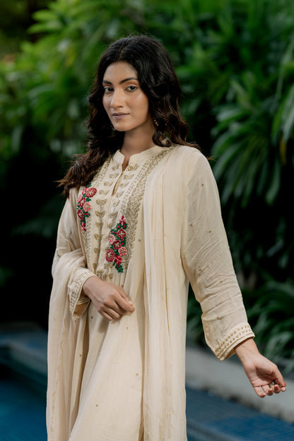 Ivory Bloom - Kurta Set